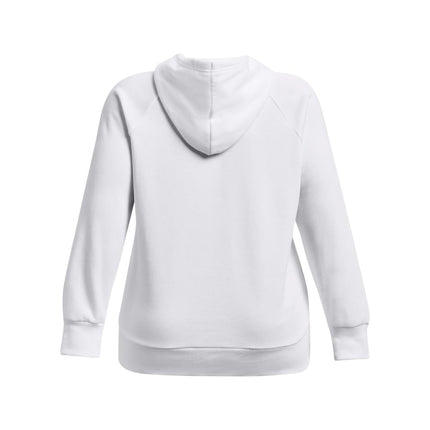 Under Armour Women's Rival Fleece Hoodie, (100) White / / Black, XS