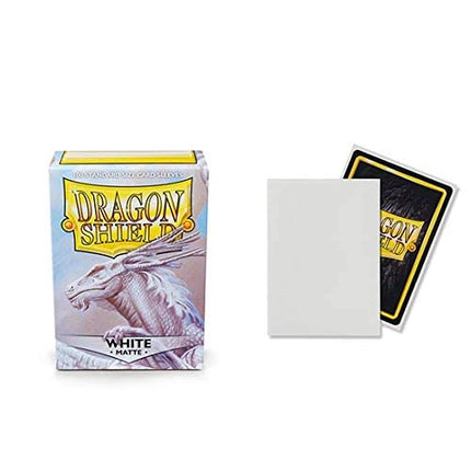 10 Packs Dragon Shield Matte Standard Size 100 ct Card Sleeves Display Case White