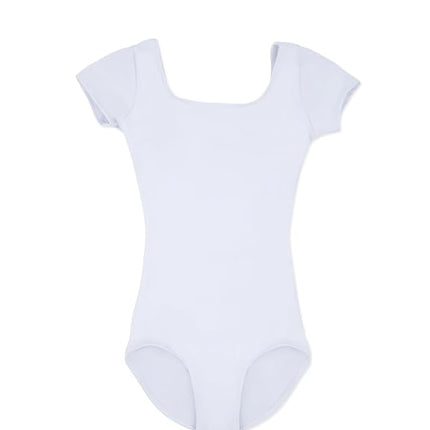 Maillot de manga corta Capezio - Niñas, blanco, intermedio