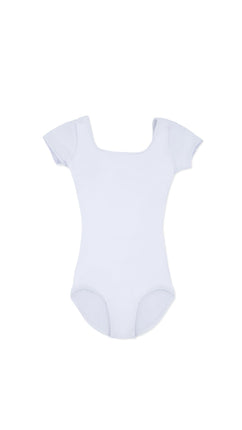 Capezio Short Sleeve Leotard - Girls, White, Small