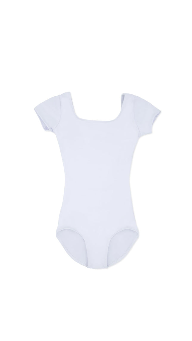 Capezio Short Sleeve Leotard - Girls, White, Small