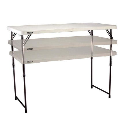 LIFETIME Height Adjustable Craft Camping and Utility Folding Table