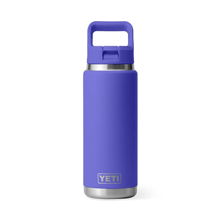 YETI Rambler 26 oz Bottle, Vacuum Insulated, Stainless Steel with Color Matching Straw Cap, Ultramarine Violet