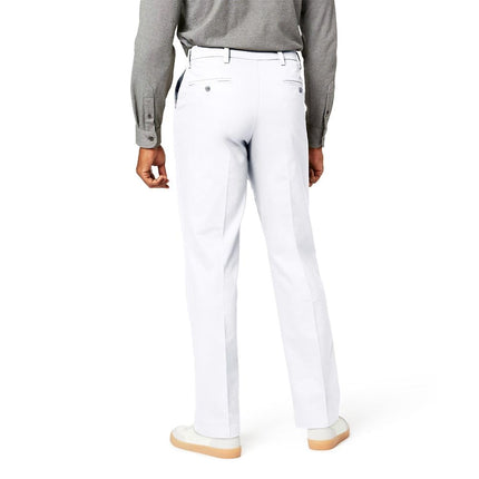 Dockers Men's Classic Fit Signature Khaki Lux Cotton Stretch Pants (Regular and Big & Tall) Casual, Paper White, 32W x 34L