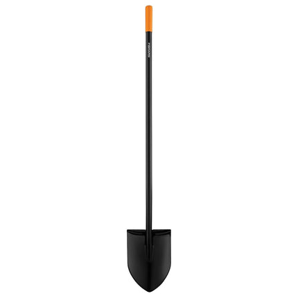 Fiskars Long Handle Round Point Steel Digging Shovel