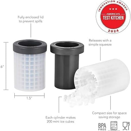 Tovolo Squeeze & Release Mini Ice Mould Set 2 - Charcoal