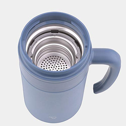 Vaso térmico de acero inoxidable Zojirushi, 16 onzas, azul de Prusia