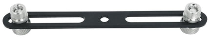 Rockville ACC-DM Dual Microphone Stand Adapter Bar, XY, Durable Steel, 5/8 & 3/8 Adapters, Adjustable Positioning, Perfect for Stereo Recording