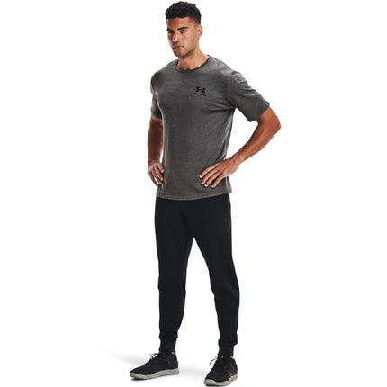 Camiseta de manga corta Under Armour Sportstyle Left Chest para hombre, carbón jaspeado (019)/negro, 3X-Large Tall