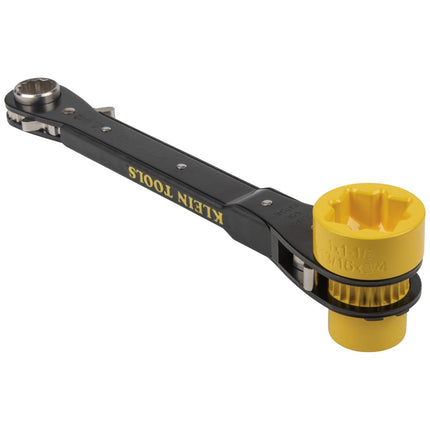 Klein Tools KT155HD 5-in-1 Lineman Wrench, Heavy Duty , Black