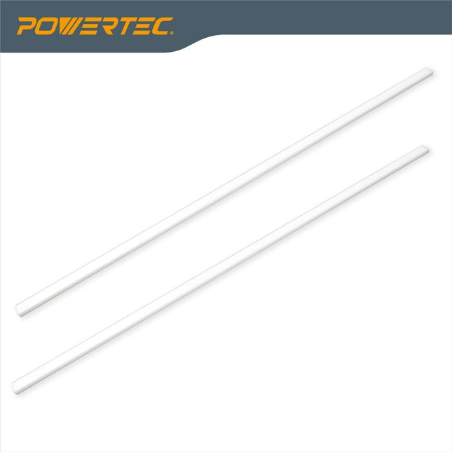 POWERTEC 36" HDPE Miter Bar for Table Saw Sled, Taper Jig, Fits Miter Slot Runners 3/4" x 3/8 Slot on Table Saw, Router Table, Band Saw, Wood Working Tools & Accessories, 2PK (71636V)