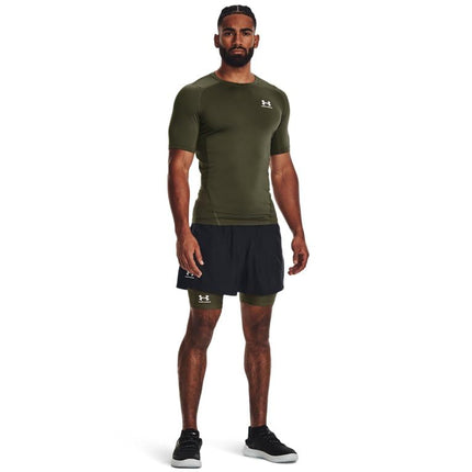 Under Armour Mens Armour HeatGear Compression Short-Sleeve T-Shirt, (390) Marine OD Green / / White, M Tall