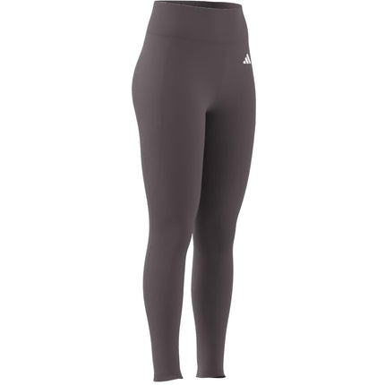 adidas Women's Optime Essentials Stash Pocket Full-Length Leggings, Shadow Fig, M, Shadow Fig, M