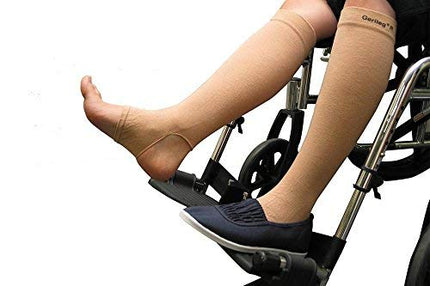 GeriLeg Prevent Products, Inc Elderly Leg Skin Protector, Thin Skin Tear & Bruise Protective Leg Sleeve - Made in USA (Large/Beige)