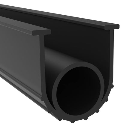 BOWSEN Sellos Inferiores para Puertas de Garaje, Impermeables, Burletes, Umbral, Amortiguación, Sellado, 2 Puertas, Goma EPDM de Alto Rendimiento, Junta de Resistencia Negra, Extremo en T de 1/4 Pulgada, 20 PIES de Largo