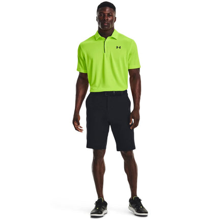 Under Armour Men's Tech Golf Polo, (369) Lime Surge / / Black, S Tall