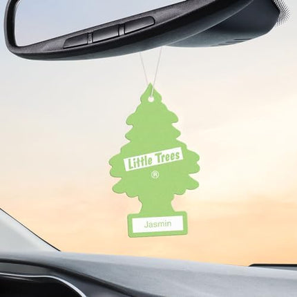 Little Trees Air Fresheners Car Air Freshener. Hanging Tree Provides Long Lasting Scent for Auto or Home. Jasmin, 24 Air Fresheners