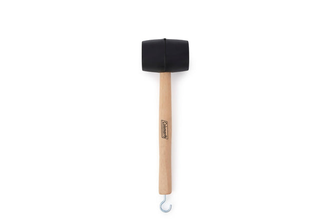 Coleman Rubber Mallet with Tent Peg Remover Hook, Double-Sided Mallet Head Made of High-Impact Rubber, Great for Camping, Tailgating, Carpentry, Metalwork, & More