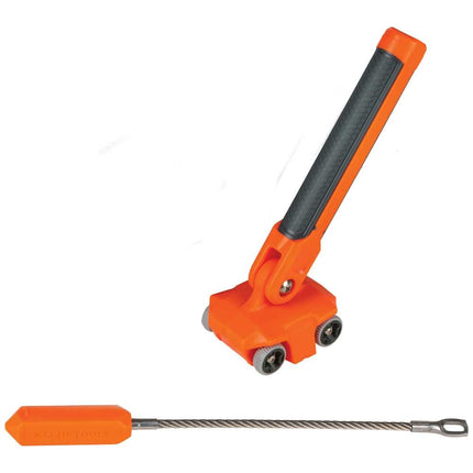 Klein Tools 50611 Magnetic Wire Puller, Fishes and Pulls Wire Cable Behind Walls or Tight Spaces, Stainless-Steel Leader, Rare Earth Magnet