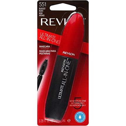 REVLON Ultimate All-in-one Mascara Waterproof Blackest Black - 0.28 fl oz/8.5 ml