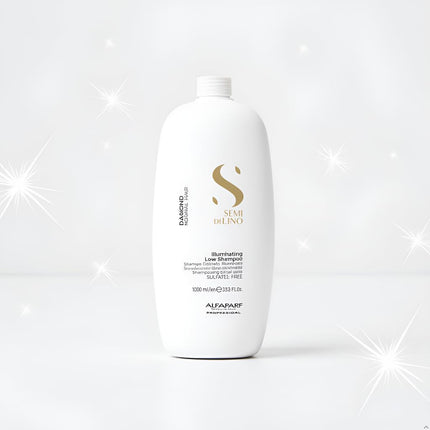 Alfaparf Milano Semi di Lino Diamond Illuminating Low Shampoo - Sulfate-Free - Vitamin-Rich for Gloss and Softness - Revitalizing Complex - 33.8 oz