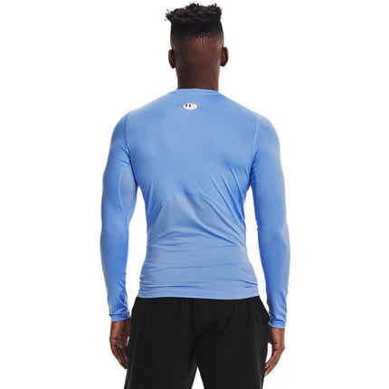 Under Armour Men's Armour HeatGear Compression Long-Sleeve T-Shirt, Carolina Blue (475)/White, XX-Large