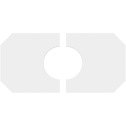 18"W x 9"H x 5"ID x 6 1/4"C x 1"P Emerald Architectural Grade PVC Contemporary Ceiling Medallion, Two Piece
