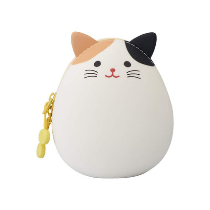 LIHITLAB PuniLabo Zipper Pouch, Egg-Shaped, Calico
