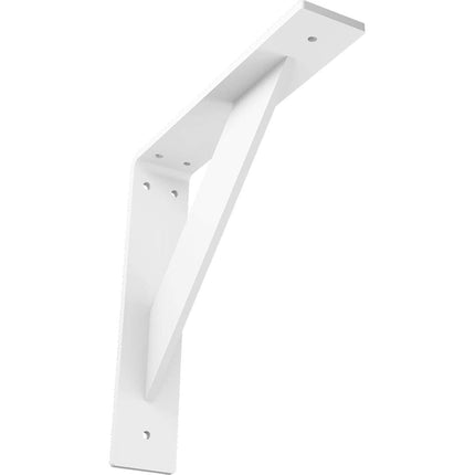 Ekena Millwork BKTM02X10X10TRPWH Steel Bracket Traditional, 2"W x 10"D x 10"H, White Primer