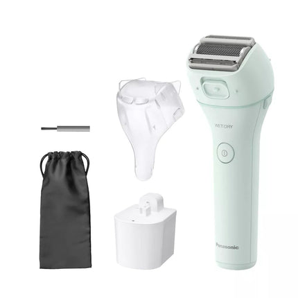Afeitadora eléctrica Panasonic Close Curves para mujer, rasuradora inalámbrica de 3 cuchillas con recortador desplegable, operación en seco y húmedo - ES-WL60-G (Menta)