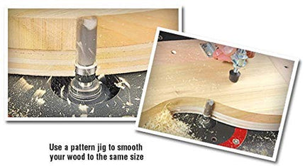 Amana Tool 45365 Carbide Tipped Flush Trim Plunge Template Router Bit 1 Dia x 1 Inch x 1/2 Shank with Upper Ball Bearing