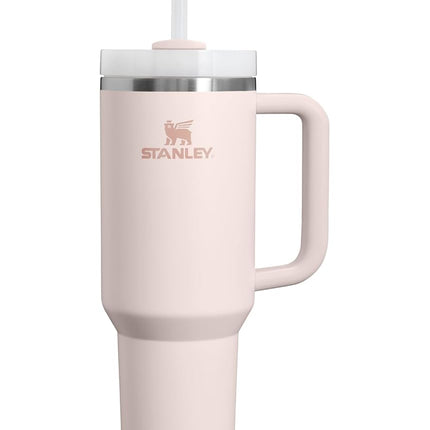 STANLEY Quencher H2.0 FlowState Stainless Steel Vacuum Insulated Tumbler with Lid and Straw for Water, Iced Tea or Coffee, Smoothie and More, Rose Quartz 2.0, 40oz