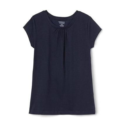 French Toast Girls' Short Sleeve Crewneck T-Shirt Tee, Blue, 7-8