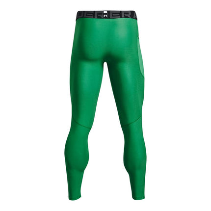 Under Armour Men's Standard HeatGear Leggings, (305) Team Kelly Green / / White, Large