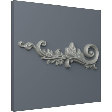 Ekena ONL15X05RB-L 15 3/4" W x 5 H x 1 1/8" P Robin Scroll Onlay, Left, Primed