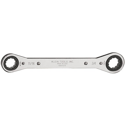KLEIN TOOLS Ratcheting Box Wrench 11/16 x 3/4-Inch