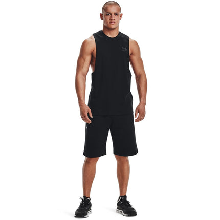 Under Armour UA Left Chest Cut Off Tank Black/Black