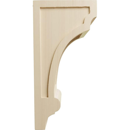Ekena CORW06X07X14DIRW 5 1/2-Inch Width x 7-Inch Depth x 14-Inch Height Diane Recessed Wood Corbel - Rubber Wood