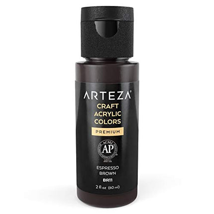 Arteza Craft Acrylic Paint F9 Fluorescent Orange, 60 ml Bottle, Water-Based, Matte Finish, Blendable Paints for Art & DIY Outdoor Projects on Glass, Wood, Ceramics, Fabrics, Paper & Canvas