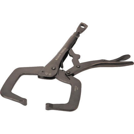 Klein Tools 38632 C-Clamp Locking Pliers with Standard Jaws, Intuitive Thumb Knob, Adjustable Clamp for Home, Shop, Woodworking, 11-Inch