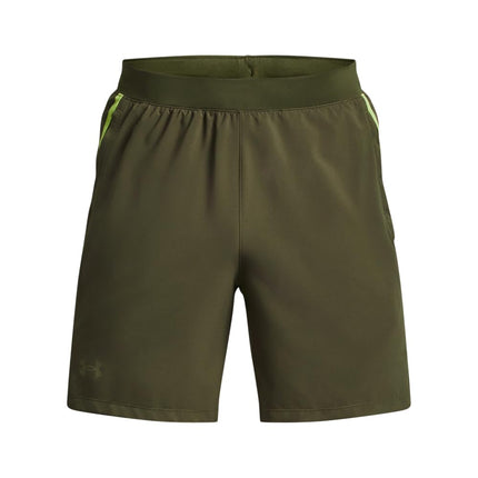 Under Armour Mens UA Launch 2 in 1 7 Shorts Green XL