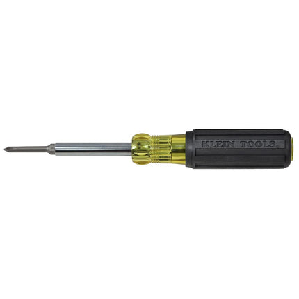 Klein Tools 32559 Multi-bit Screwdriver/Nut Driver, Extended Reach 6-in-1 Tool with Nut Driver, Phillips and Slotted Bits