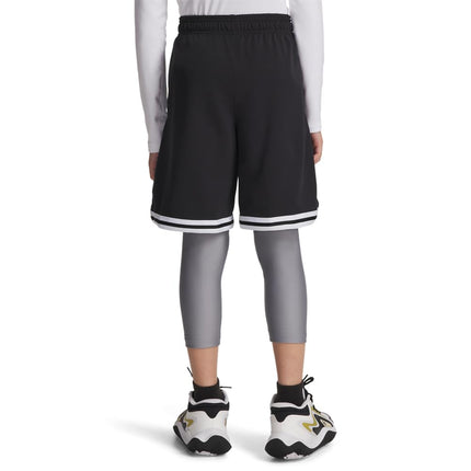 Under Armour Kids High Gear Leggings Steel/Black 9-10 Years