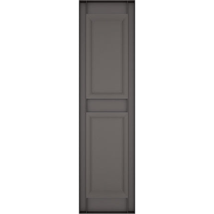 Mid-America 00021243010 Standard Size Williamsburg Double Panel Vinyl Shutters, w/Installation Shutter-Lok's & Matching Screws (Per Pair), 010, 12"W x 43"H, Musket Brown