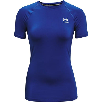 Under Armour Women's HeatGear Compression Short-Sleeve T-Shirt, Royal (400)/White, XL