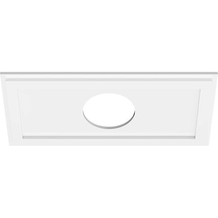 24"W x 12"H x 6"ID x 8 1/4"C x 1"P Rectangle Architectural Grade PVC Contemporary Ceiling Medallion