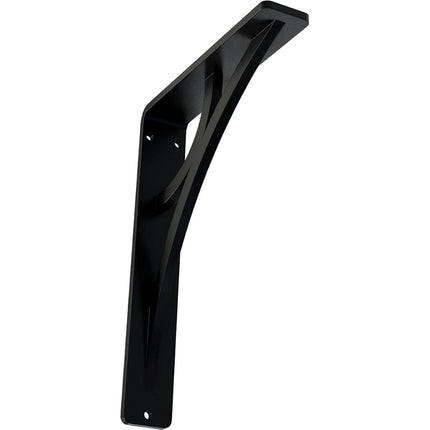 Ekena BKTM01X05X08SGL Galveston Wrought Iron Bracket, Steel, 1 1/2" W x 5 1/2" D x 8" H (Single Center Brace)