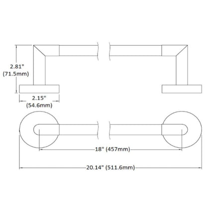 Design House 558312 Graz Park Towel Bar 18"