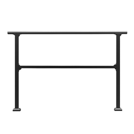 VEVOR Handrails for Outdoor Steps, 4-5 Step Stair Hand Rail Kit, Transitional Carbon Steel Railings with Installation Kit, Stair Rails for Seniors, Concrete Steps & Porch & Deck, Black Square Tube
