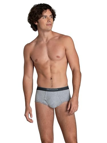 Fruit of The Loom Mens Tag-Free Cotton Briefs Underwear, 6 Pack - Assorted Colors, Small US